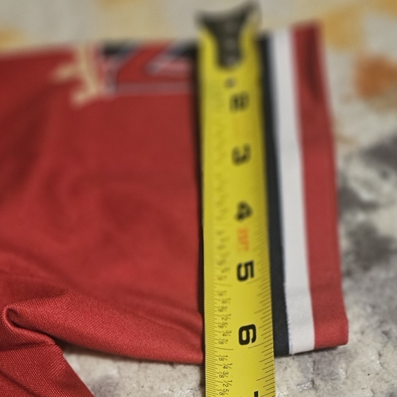 Adidas Practice Baseball Jersey Red Short New Level Red White & Blue Trim Size S - Picture 8 of 11